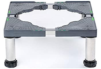 Verstellbarer Waschmaschinensockel, Waschmaschinenständer, verstellbare Rollenbasis, 19–22 cm, Erhöhung, Edelstahl-Wäschewaschmaschinenhalterung für Möbel, Herde, Geschirrspüler
