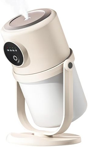 280ml Humidifier for Bedroom with Night Light, Auto-Off, Quiet Operation, 360° Rotation Nozzle, Desktop Humidifier for Home, Baby Room, Office, Plants