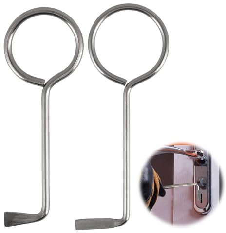 Dietrich Set Profi,Buntbartschlüssel Universal,2 Stück Profi Dietrich Set,aus Edelstahl,Universalschlüssel für Zimmertüren, Schlüsseldienst Türöffner Schlüssel für Bunt-Bart-Schloss Öffner