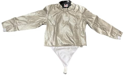 HXYhydrypd Fecht-Elektrosäbeljacke, Waschbare Elektrozaun-Metalljacke, Metallweste, Fechttrainings-Schutzanzug für Männer und Frauen(56#)