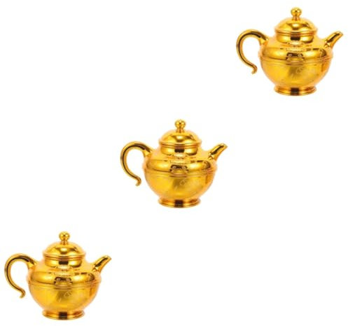 MAGICLULU 3St Weinglas Weinkrug Buddha-Weinflasche Buddhistische Opferweinflasche Dekorative Weinflasche Ritual Flachmann Inhaber türkische Buddha- pp Golden Wiederverwendbar