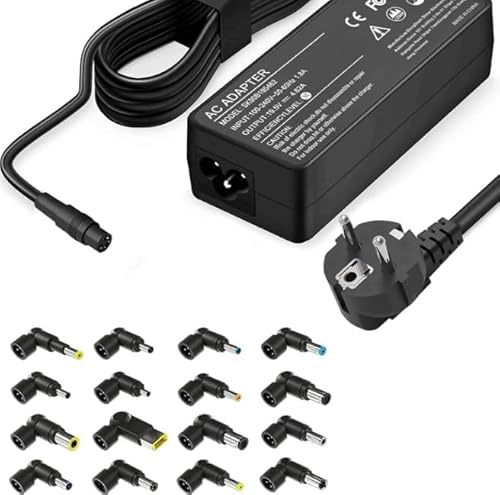 90W Universal Laptop Ladegerät, kompatibel mit HP, Dell, Acer, ASUS, Lenov-o, Toshiba, Sony, MSI, Samsung, Fujitsu, Gateway, Notebook Netzkabel, mit 16 Steckern