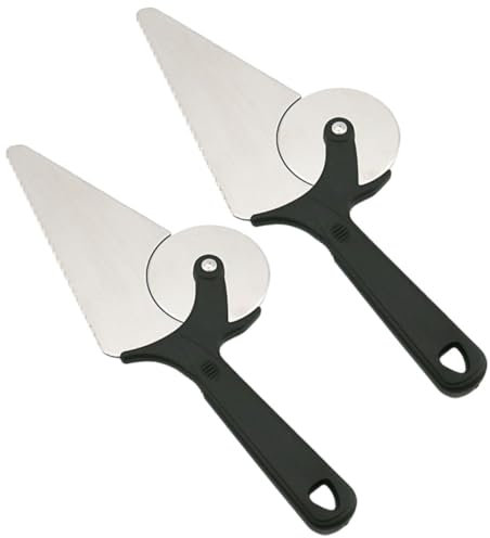 Alipis 2-teiliges Pizzaspatel-set Aus Edelstahl Pizzaschneider Aus Edelstahl Backwerkzeug Ergonomisches Design Für Einfaches Schneiden Und Rollen