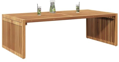 vidaXL Garten-Beistelltisch Braun 110 x 55 x 35,5 cm Massivholz Teak