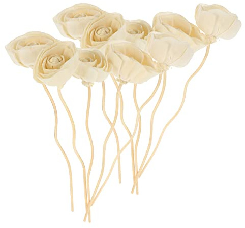 HOOTNEE Varillas Difusoras De Aroma Forma De Flor 10 Piezas, Palitos Aromáticos De Flores De Material Natural, Difusor De Aceites Esenciales para Hogar, Oficina y Dormitorio