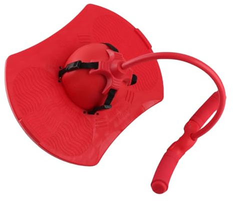 Bnineteenteam Fitness-Ausrüstung Springen Ballkit mit Kartenschlitzgestaltung, Nicht Rutsches Strukturiertes Pedal, Pull-Seilgriff für Kinderbalancieren, Rot/Blaufarben, Alter 4+ (Rot)