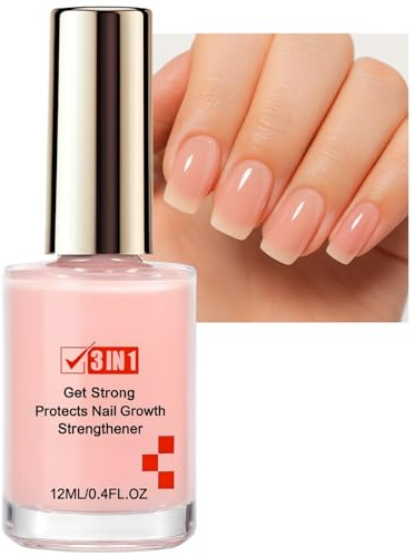 Nail Strengthener,Extra Strong Nail Polish Strengthener for Damaged Nails, Nail Hardener Repair Serum Nail Growth Oil, Nail Repair Polish for Weak, Thin, Peeling Nails, Strengthening