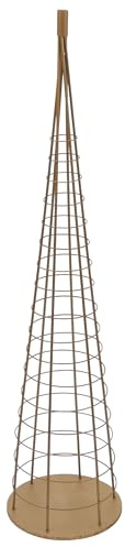 Deko-Baum HWC-O91AM, Weihnachtsbaum Schmuckbaum Weihnachtsdeko Christbaum zum Beschmücken, Metall 160cm - goldfarben