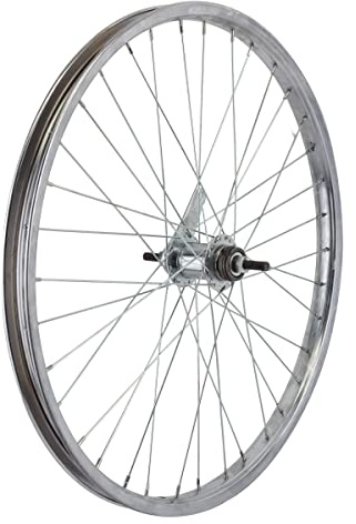 WheelMaster Rear Bicycle Wheel with Coaster Brake, 24 x 1.75, 36H, Steel, Bolt On, Silver