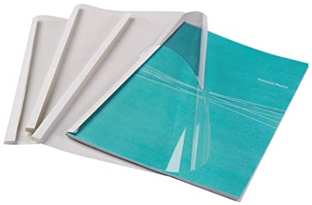 FELLOWES Pack de 100 couvertures thermiques blanches 1,5 mm, A4, 150 microns 200g