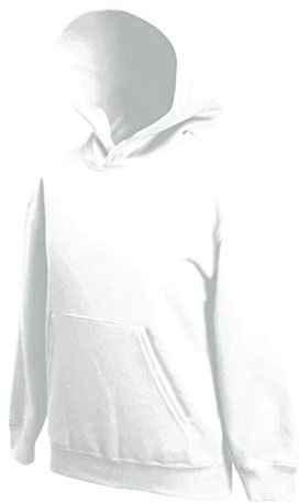 Fruit of the Loom Kinder Kapuzen-Pullover - Weiß - Weiß - 164