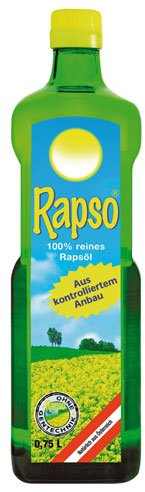 Rapso 100 % reines Rapsöl, cholesterinfrei - 0.75L - 6x