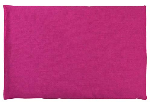 Coussin aux graines de lin - fuchsia - 30x20cm - Coussin thermique - Bouillotte chaude ou froide - Coussin aux graines