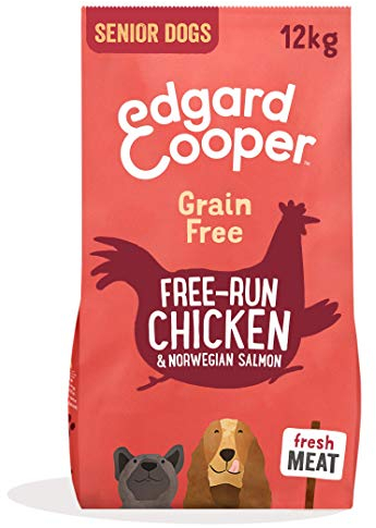 Edgard & Cooper 12 kg Senior Verse scharrelkip/noorse zalm graanvrij hondenvoer