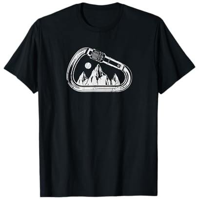 Kletter Boulder Berge Karabiner Klettern Geschenk T-Shirt