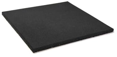 JARDIN202 - Pack Entrena 20mm- Loseta de caucho 50x50cm Negra Maciza Profesional