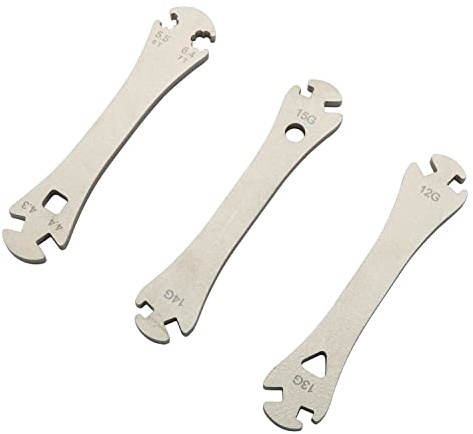 DGHAOP 3pcs Bicycle Spokes Wrench Rim Knitting Tool Wheel Spoke Fastening Correction Repair Wire Wrench 12/13 / 14 / 15g BT025S1/S2/S3