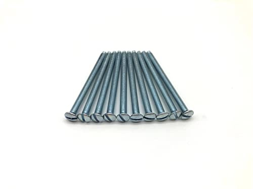 Jones DIY M3.5 Silver Electrical Socket Screws, 50mm, For Switches, Light Switch, Plug Sockets, 3.5mm x 50mm, (10)