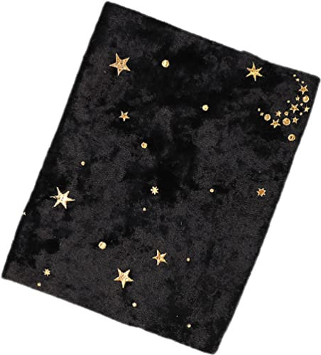 Operitacx Buchumschlag Aus Stoff Dekorativer Bucheinband Buchhülle Langlebiger Buchschutz Für Schüler Und Buchliebhaber Schwarzes Design Mit Sternen Und Mondmotiv