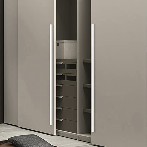 SZLXJMFL Schrankgriffe Modern Lang,2 Kabinett Möbelgriffe Weiß, Massive Aluminium | Beschichtungsverfahren, Gesamtlänge: 96-960 mm T-Zuggriffe, Griffe für küchenschränke-1000mm/39.4in