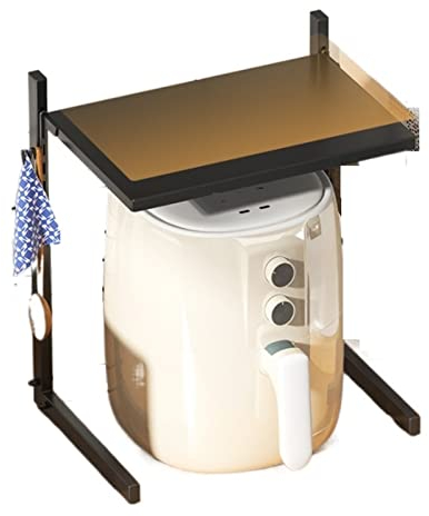 Estante de almacenamiento Estante de almacenamiento de freidora de aire for ollas arroceras de doble capa for el hogar, hornos de microondas, estante de almacenamiento de electrodomésticos pequeños aj