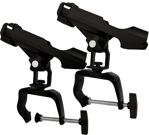 Soporte para cañas de pesca con apertura de abrazadera grande de 360 grados ajustable para caña de pescar (RH20L-2Pack)