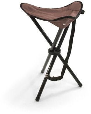 BasicNature Dreibeinhocker 'Travelchair' Stahl braun