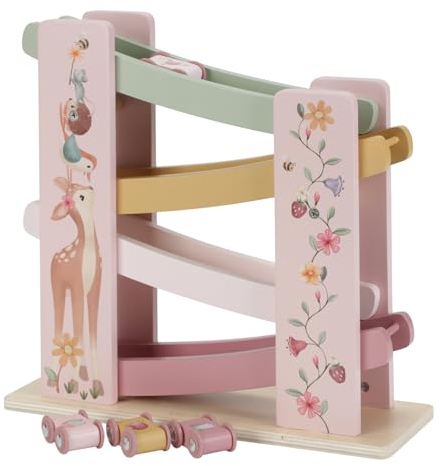 Little Dutch 7355 FSC Holz Kugelbahn Auto-Rennbahn - Fairy Garden rosa