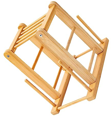 LIFKOME Wooden Holder Cutting Board Stand Cutlery Drainer for Sink Small Cutlery Drawer Organizer Dish Drainer Rack
