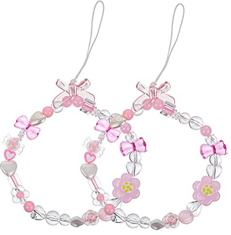 SHINEOFI 2piezas Correa Para Teléfono Móvil Dijes De Cuerda Cordón Muñeca Antipérdida Decoración Para Teléfono Móvil Para Usar Exteriores o Eventos Sociales