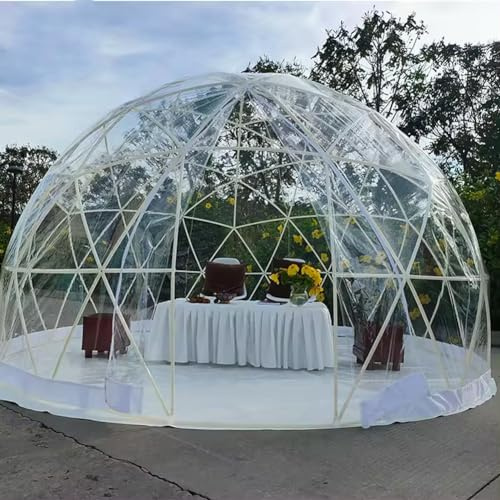 Garden Dome Bubble, Geodätische Gewächshaus Shelter für 8-10 Personen, Transparent Outdoor Iglu für Hinterhof Terrassen, Baldachin Pavillon, Innenraumnutzung