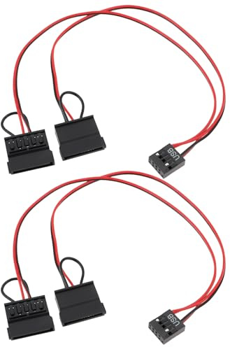 Be In Your Mind Lot de 2 Câbles d'alimentation USB 9 Broches vers Double SATA pour Cartes Mères ITX Et Ordinateurs Portables SATA 2,5 Pouces