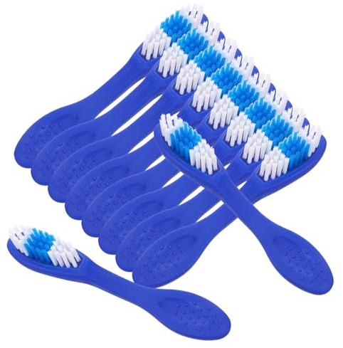 IWOWHERO 10 st Mini Tandborstar för Fängelse Bärbara Skonsamma för Muntlig Rengöring Kort Design för Inmates Idealiska för Oral Hygien