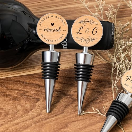 Personalisierter Weinflaschenverschluss Mit Namen, Individuelle Konische Metall-Weinflaschenverschlüsse, Wiederverwendbare Korken Für Bars, Partys, Hochzeiten