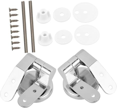 SEWACC Charnière Wc de Zinc avec Boulons et Écrous Fixation pour Abattants à Frein de Chute Compatible Types de Sièges de Toilette