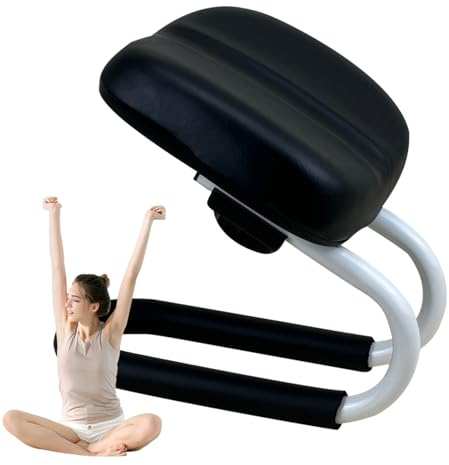 Asiento de meditación: silla de yoga, banco de oración, rodillas de altura ajustable para orar con almohada de esponja | Cubierta de piernas sin deslizamiento, accesorios de meditación | Taburete de c