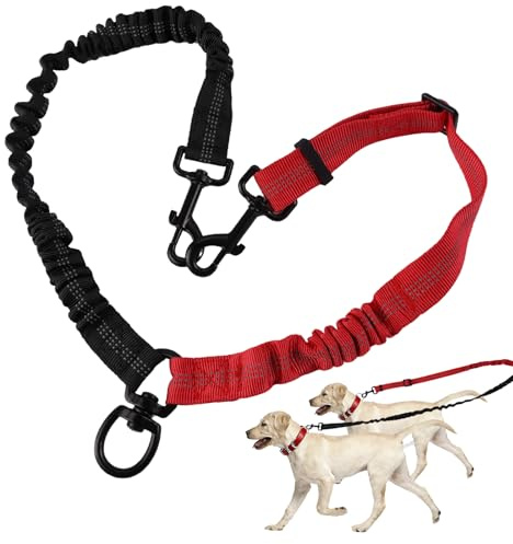 1 Piezas 360° Giratorias Dobles Correa para Perro