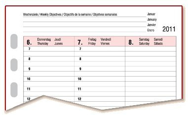 Chronoplan 50292 Kalendereinlage 2022, Jahres-Set A5 mit Wochenplan (148x210mm), Ersatzkalendarium, ideal für professionelle Wochenplanung, mit Uhrzeit, Multilochung (1 Woche auf 2 Seiten), weiß