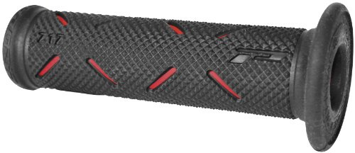 Progrip - Puños 717 GP Racing - 22-25 mm de diámetro - Extremos abiertos - Color rojo/negro
