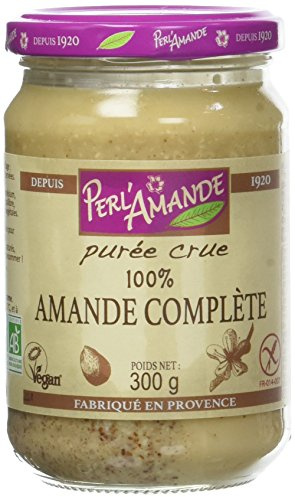 PERL'AMANDE - Purée Crue - 100% Amande Complète - Biologique - 300 g