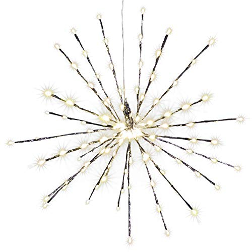 120 LED Meteor-Stern warm-weiß Innen Außen mit Trafo Weihnachtsstern zum Aufhängen Meteorschauer by Nipach GmbH