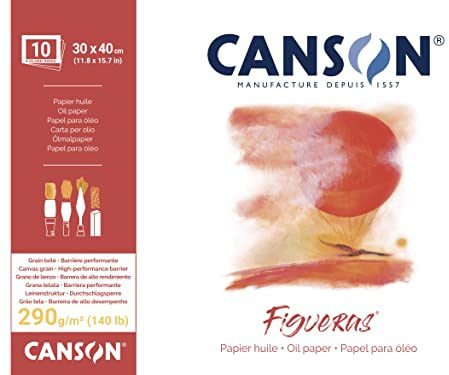 Canson 200857227 Figueras - Ölmalpapier, 30 x 40 cm, naturweiß