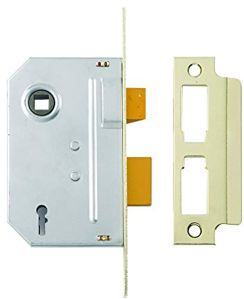 Yale Locks PM320PB25 3 Lever Mortice Sash Lock 67mm 2.5-inch - Polished Brass Finish