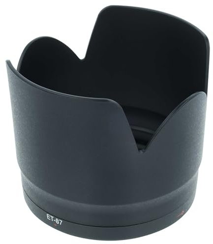 vhbw Paraluce compatibile con Canon EF 70-200mm f/2.8L IS II USM 77 mm obiettivo nero, plastica, tulipano
