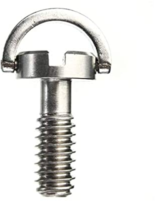 Vite Lunga a Testa Piatta in Acciaio da 6,35 MM Gancio Ring Vite Montaggio Adattatore a Vite da 6,35 MM per Rilascio Rapido di Treppiede e Piastra Supporto Vite in Acciaio Inox a Testa Piatta