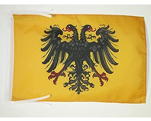 AZ FLAG Bandera del Sacro Imperio Romano GERMÁNICO 962-1806 45x30cm - BANDERINA Primer Reich 30 x 45 cm cordeles