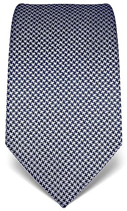 Vincenzo Boretti Herren Krawatte reine Seide Hahnentritt Muster edel Männer-Design zum Hemd mit Anzug für Business Hochzeit 8 cm schmal/breit dunkelblau
