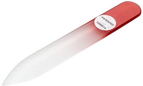 REMOS Nagelfeile aus echtem Hartglas mit beidseitiger Schleiffläche rot