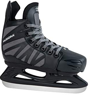 HUDORA Kinder & Jugendliche EIS-Hockey Schlittschuh Power Play, Black, Gr. 32-35-Eishockeyschuhe Ice Skates, schwarz, 32-35