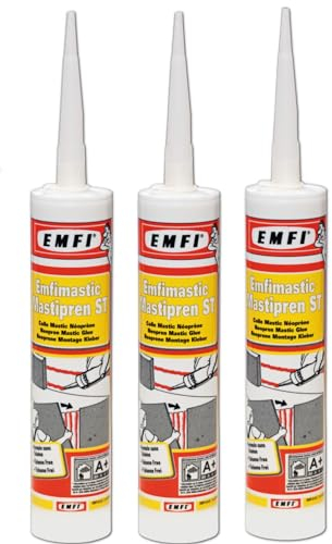 Colle contact néoprène, colle de montage, tout type de matériaux, contreplaqué, plinthes, cuir, bois, Fabrication Française pour MadeInNature (MASTIPREN ST, Lot de 6)